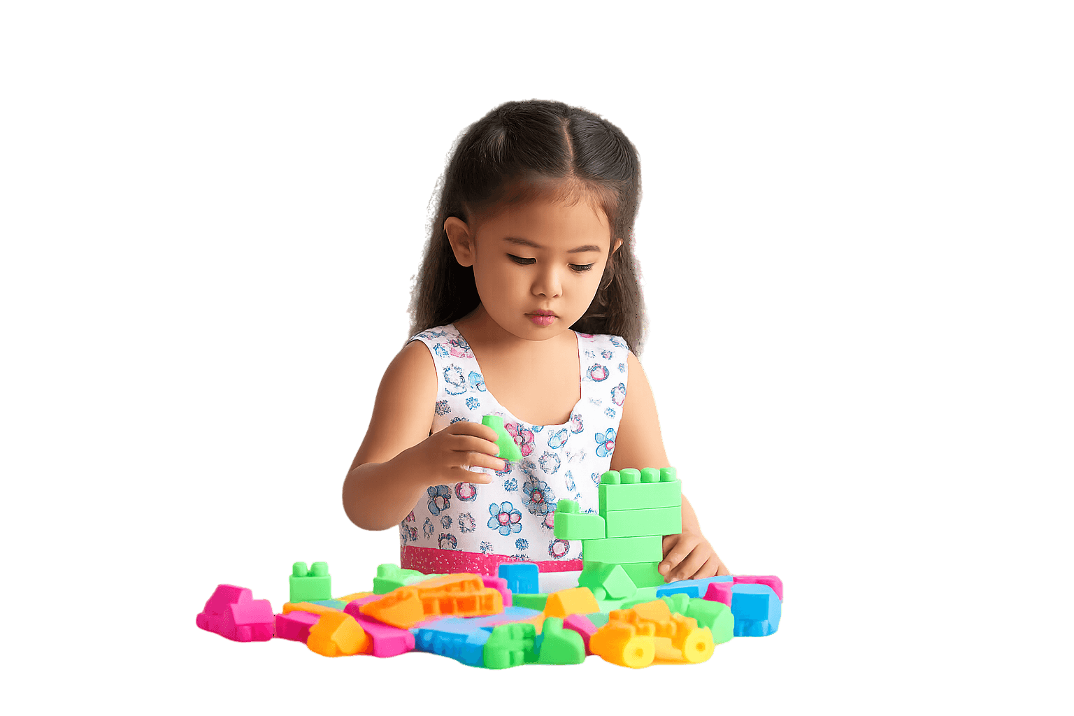 Happy kid learning with abacus